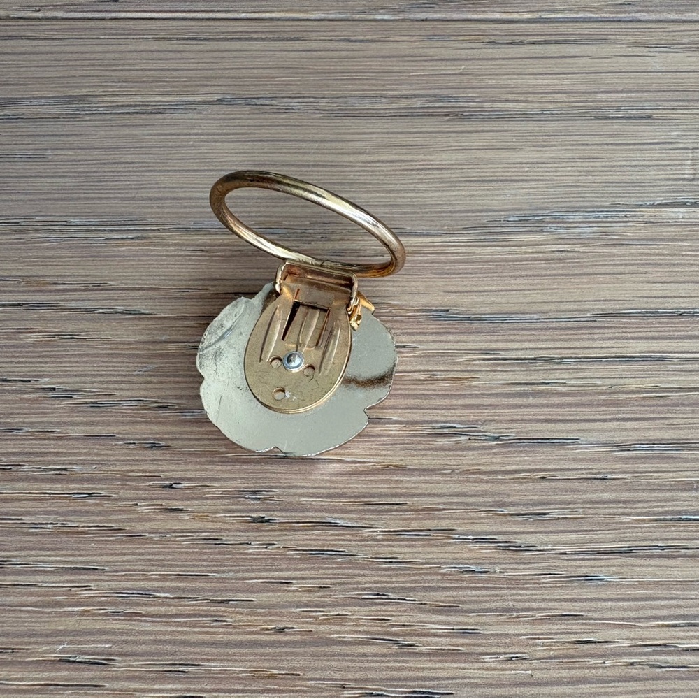 Vintage Gold-Tone Rose Scarf Clip - Picture 5 of 12